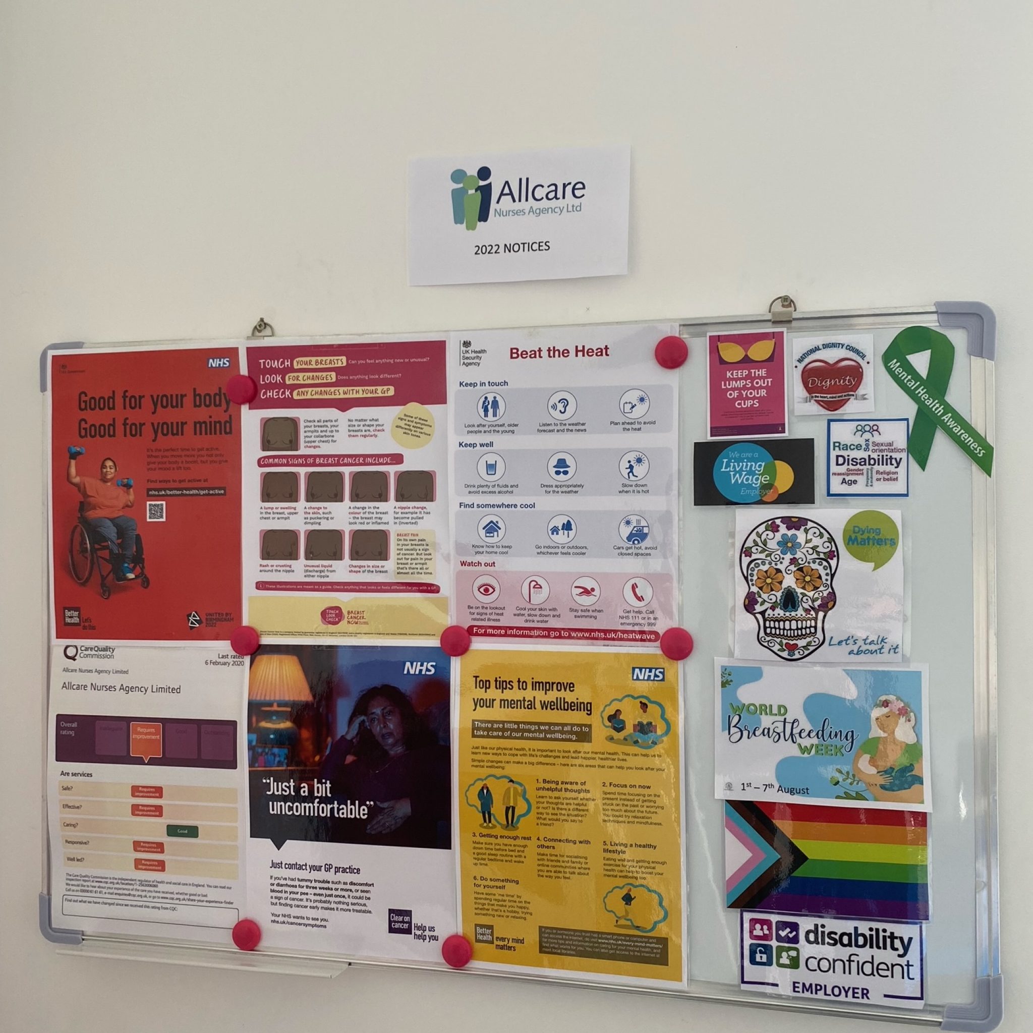 Have a look at our Staff Notice Boards Allcare Nurses Agency Limited